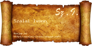 Szalai Ivonn névjegykártya